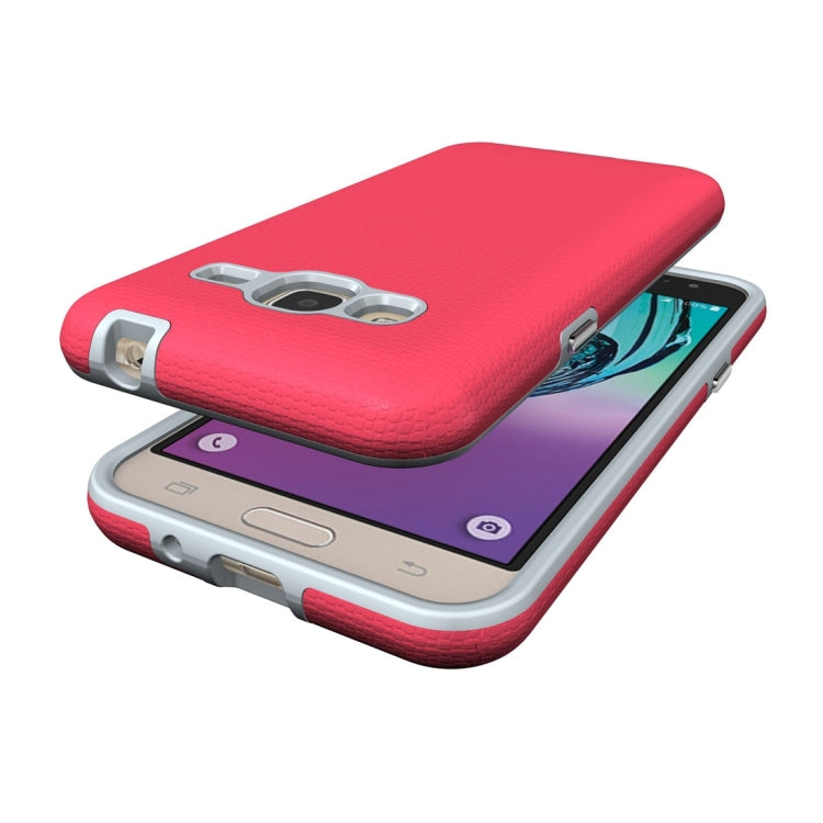 For Galaxy J3 (2016) Ball Texture Anti-slip PC + TPU Protective Back Cover Case