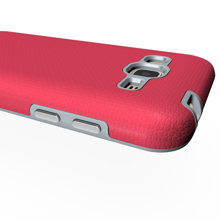 For Galaxy J3 (2016) Ball Texture Anti-slip PC + TPU Protective Back Cover Case