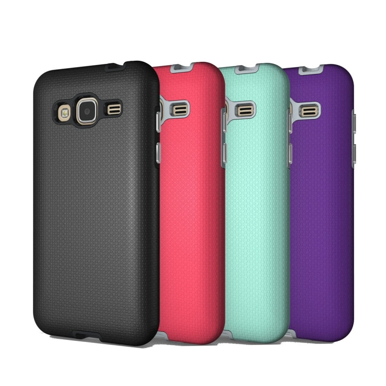 For Galaxy J3 (2016) Ball Texture Anti-slip PC + TPU Protective Back Cover Case