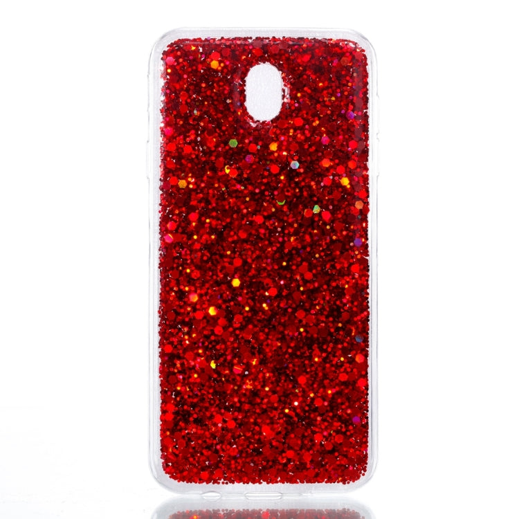 For Galaxy J7 (2017) / J730 ( EU  Version) Colorful Glitter Powder Style Protective Soft Cover