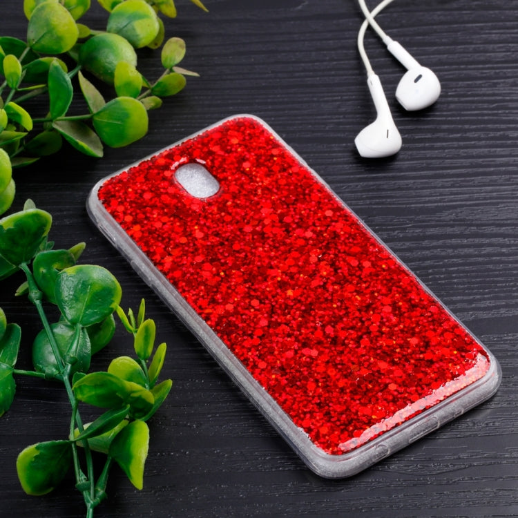 For Galaxy J7 (2017) / J730 ( EU  Version) Colorful Glitter Powder Style Protective Soft Cover