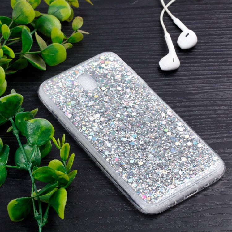 For Galaxy J7 (2017) / J730 ( EU  Version) Colorful Glitter Powder Style Protective Soft Cover