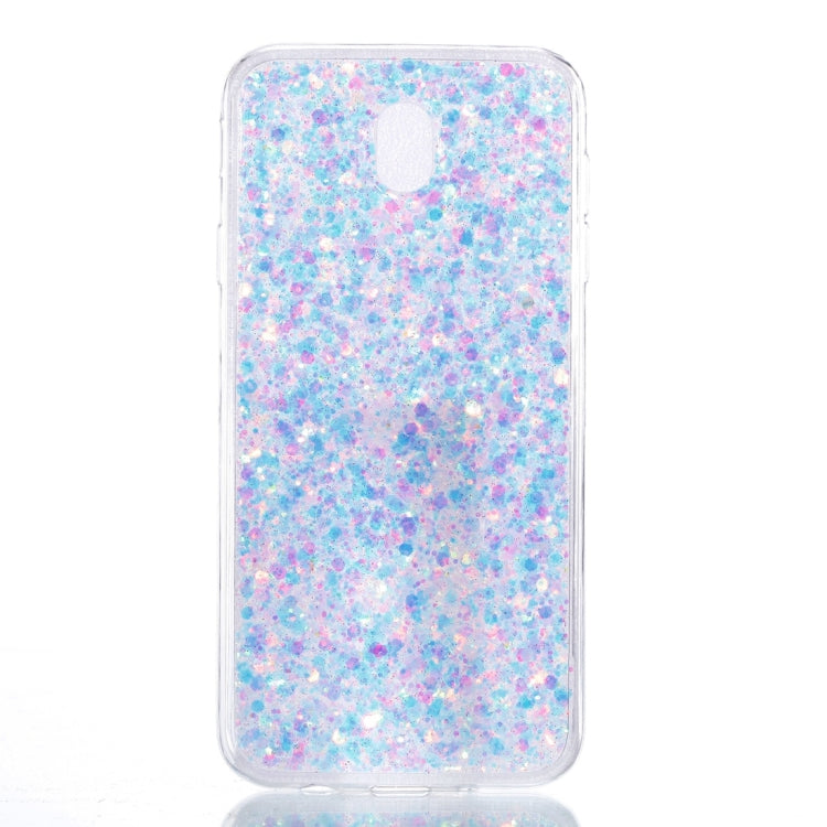 For Galaxy J7 (2017) / J730 ( EU  Version) Colorful Glitter Powder Style Protective Soft Cover