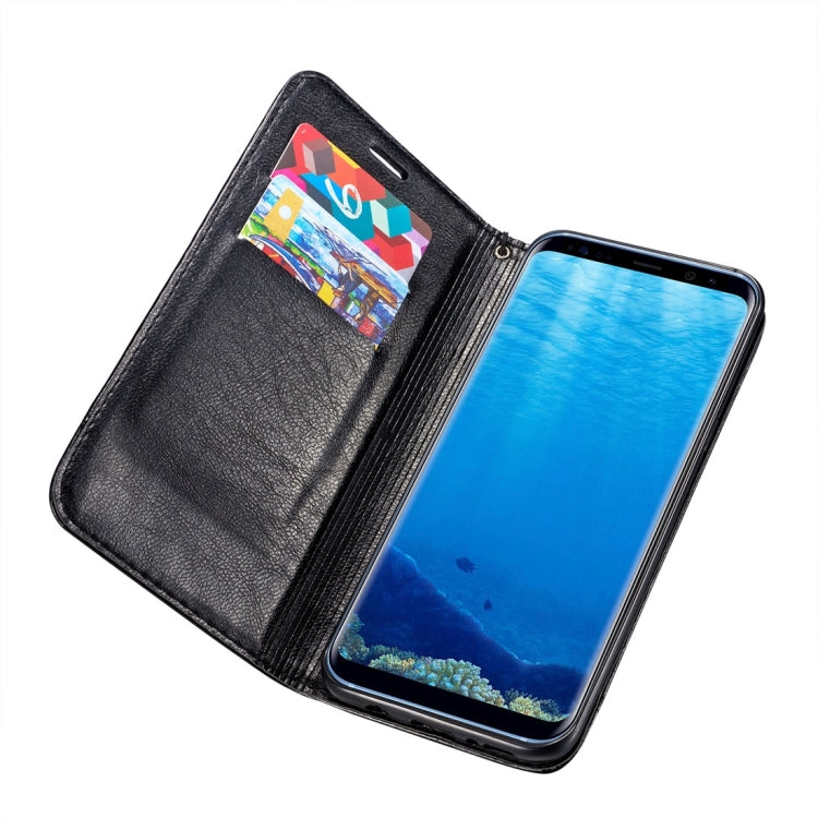 For Galaxy S8 + / G9550 Double-sided Absorption Splicing Horizontal Flip Leather Case with Holder & Card Slots & Lanyard