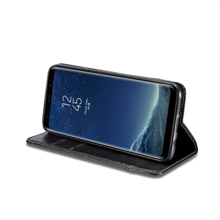 For Galaxy S8 + / G9550 Double-sided Absorption Splicing Horizontal Flip Leather Case with Holder & Card Slots & Lanyard
