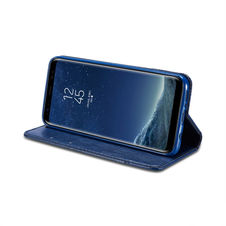 For Galaxy S8 + / G9550 Double-sided Absorption Splicing Horizontal Flip Leather Case with Holder & Card Slots & Lanyard