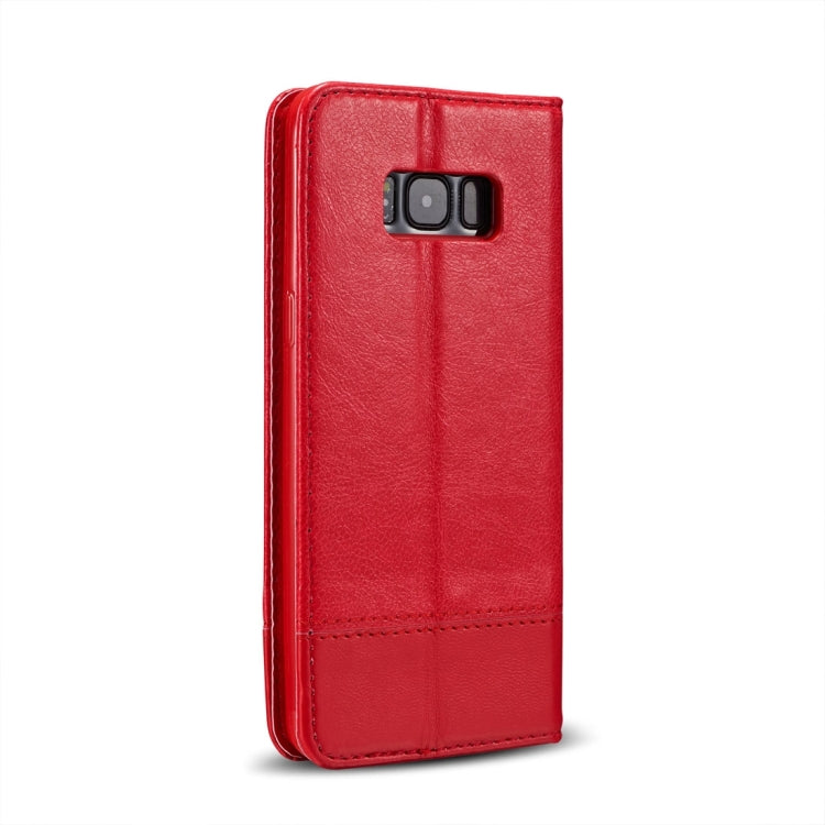 For Galaxy S8 + / G9550 Double-sided Absorption Splicing Horizontal Flip Leather Case with Holder & Card Slots & Lanyard