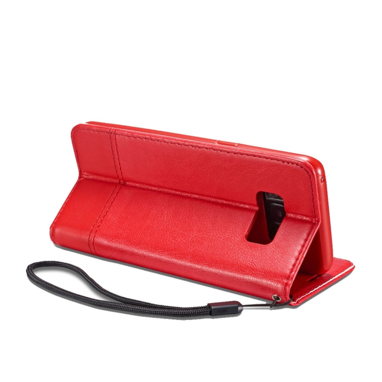 For Galaxy S8 + / G9550 Double-sided Absorption Splicing Horizontal Flip Leather Case with Holder & Card Slots & Lanyard