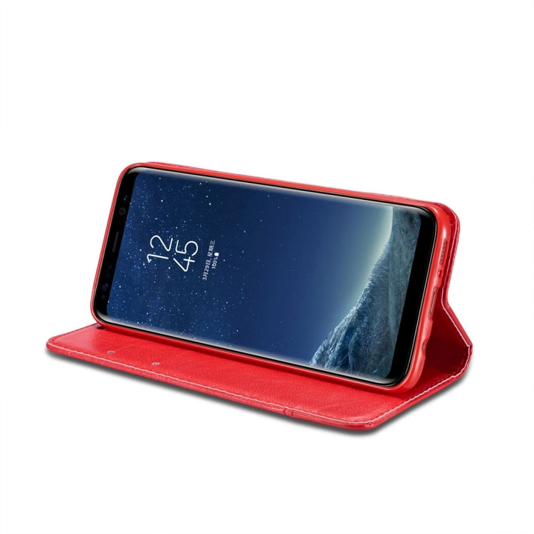 For Galaxy S8 + / G9550 Double-sided Absorption Splicing Horizontal Flip Leather Case with Holder & Card Slots & Lanyard