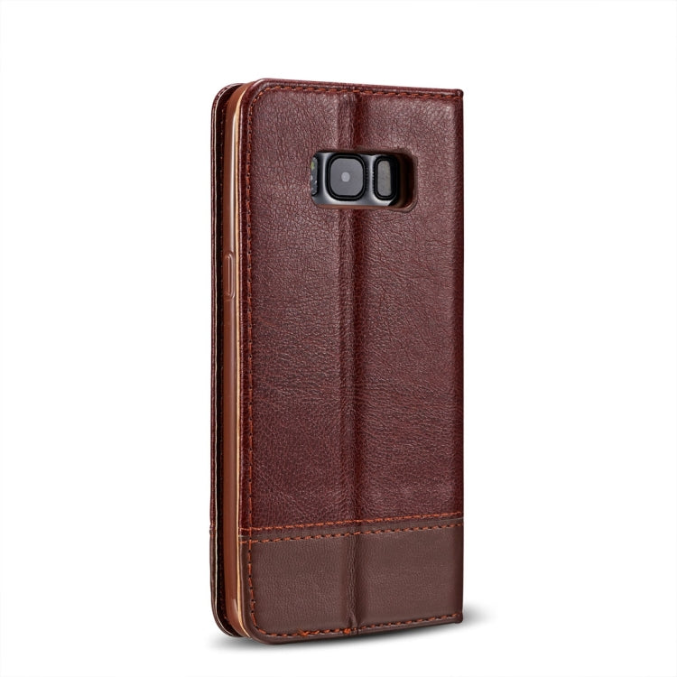 For Galaxy S8 + / G9550 Double-sided Absorption Splicing Horizontal Flip Leather Case with Holder & Card Slots & Lanyard