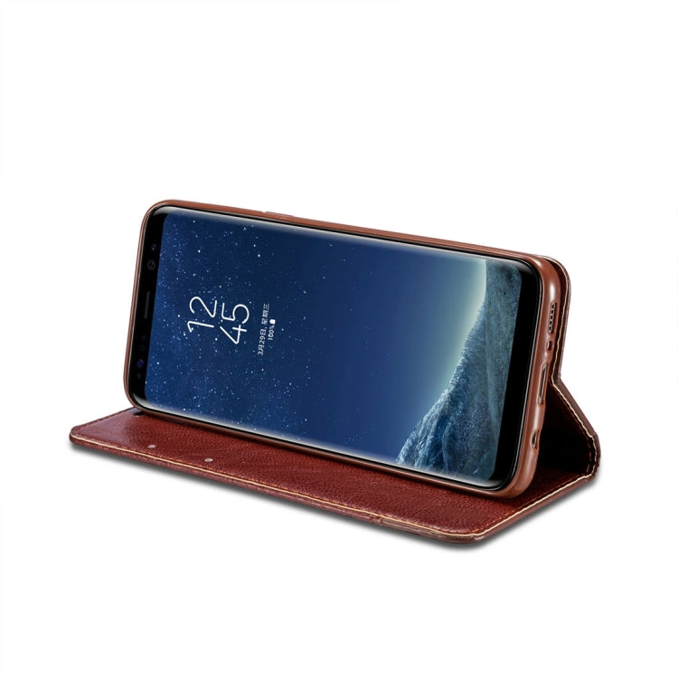 For Galaxy S8 + / G9550 Double-sided Absorption Splicing Horizontal Flip Leather Case with Holder & Card Slots & Lanyard