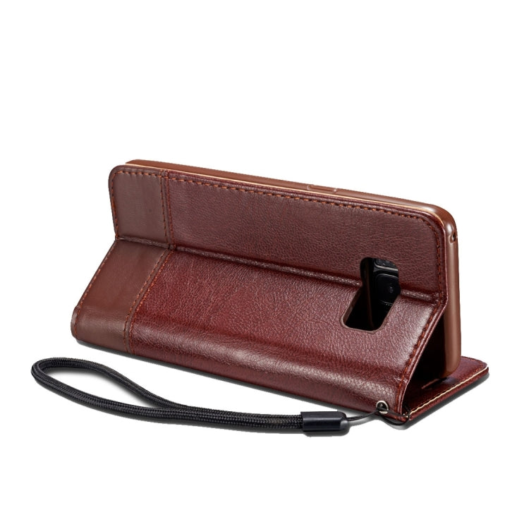 For Galaxy S8 + / G9550 Double-sided Absorption Splicing Horizontal Flip Leather Case with Holder & Card Slots & Lanyard