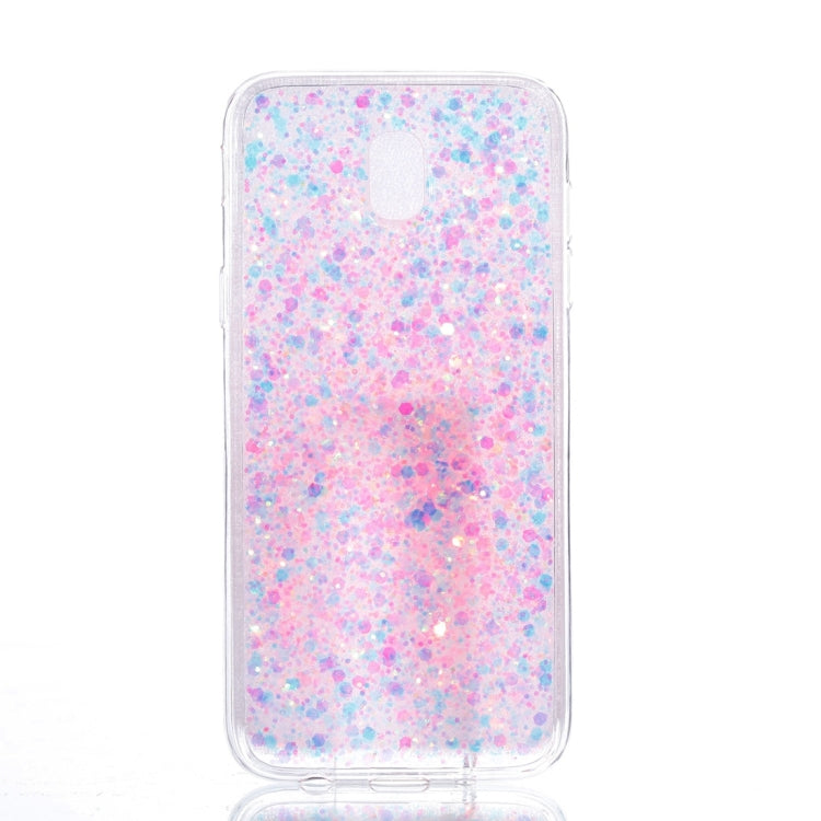 For Galaxy J5 (2017) / J530 ( EU  Version) Colorful Glitter Powder Style Protective Soft Cover