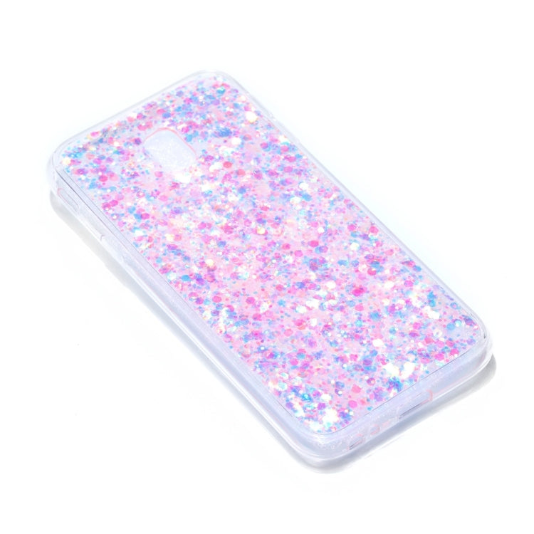 For Galaxy J3 (2017) / J330 ( EU  Version) Colorful Glitter Powder Style Protective Soft Cover