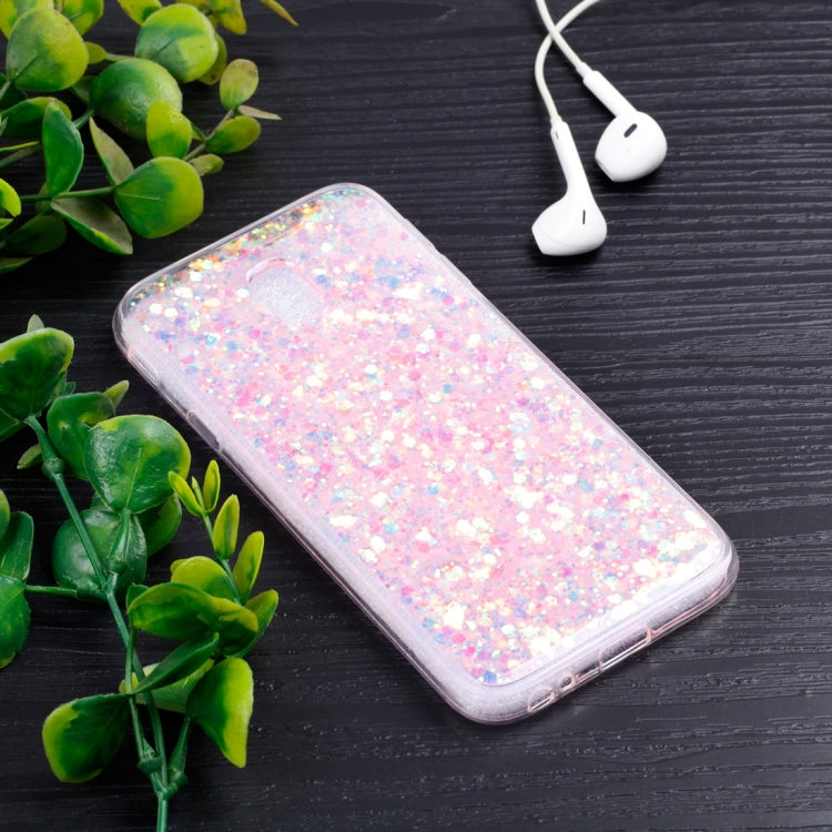 For Galaxy J3 (2017) / J330 ( EU  Version) Colorful Glitter Powder Style Protective Soft Cover