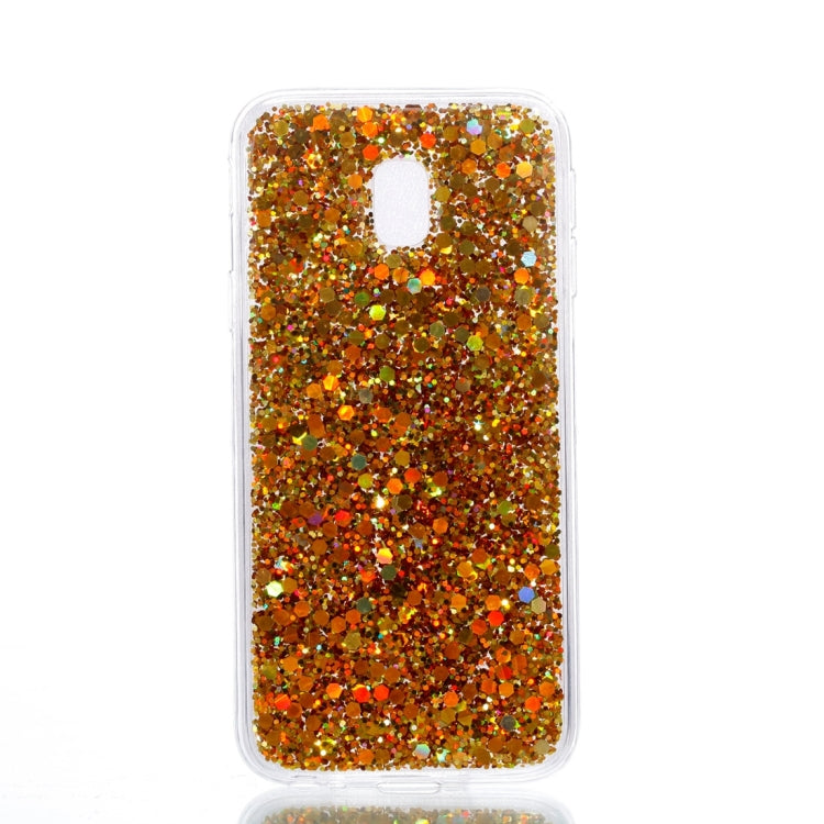 For Galaxy J3 (2017) / J330 ( EU  Version) Colorful Glitter Powder Style Protective Soft Cover
