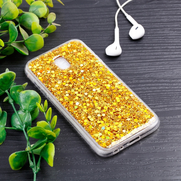 For Galaxy J3 (2017) / J330 ( EU  Version) Colorful Glitter Powder Style Protective Soft Cover