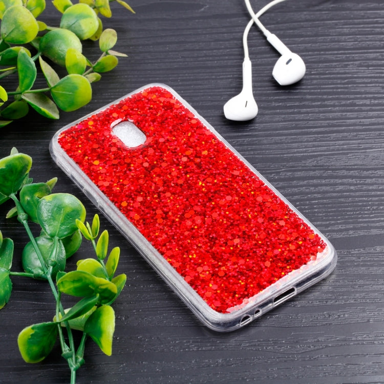 For Galaxy J3 (2017) / J330 ( EU  Version) Colorful Glitter Powder Style Protective Soft Cover