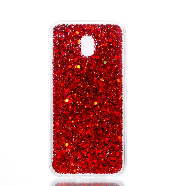 For Galaxy J3 (2017) / J330 ( EU  Version) Colorful Glitter Powder Style Protective Soft Cover