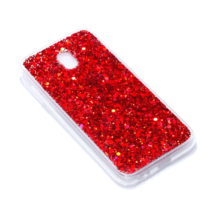 For Galaxy J3 (2017) / J330 ( EU  Version) Colorful Glitter Powder Style Protective Soft Cover