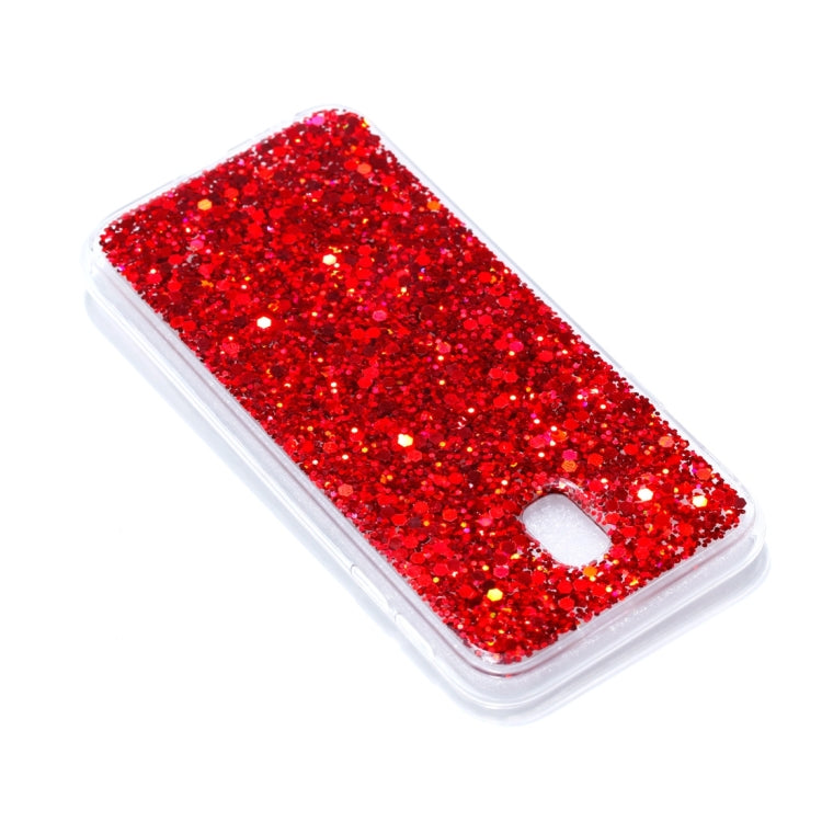 For Galaxy J3 (2017) / J330 ( EU  Version) Colorful Glitter Powder Style Protective Soft Cover