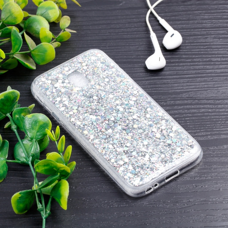 For Galaxy J3 (2017) / J330 ( EU  Version) Colorful Glitter Powder Style Protective Soft Cover