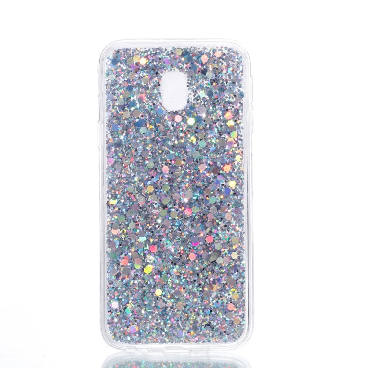 For Galaxy J3 (2017) / J330 ( EU  Version) Colorful Glitter Powder Style Protective Soft Cover