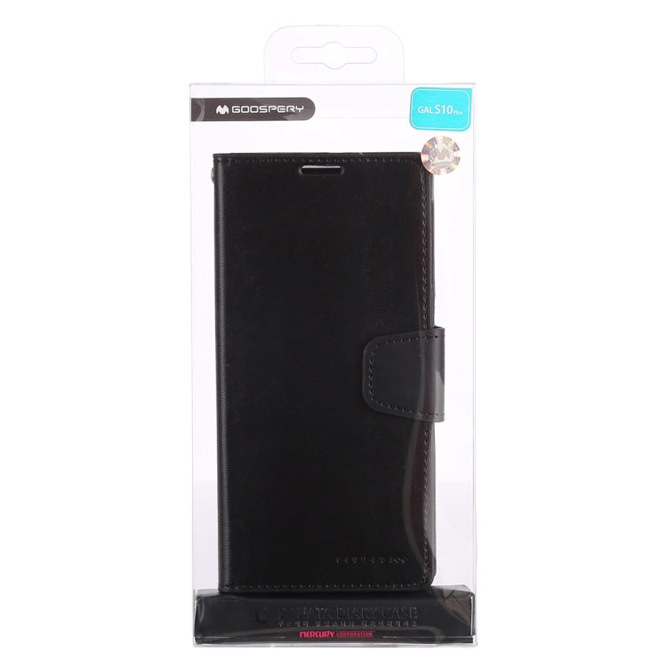 GOOSPERY SONATA DIARY Horizontal Flip Leather Case for Galaxy S10+, with Holder & Card Slots & Wallet