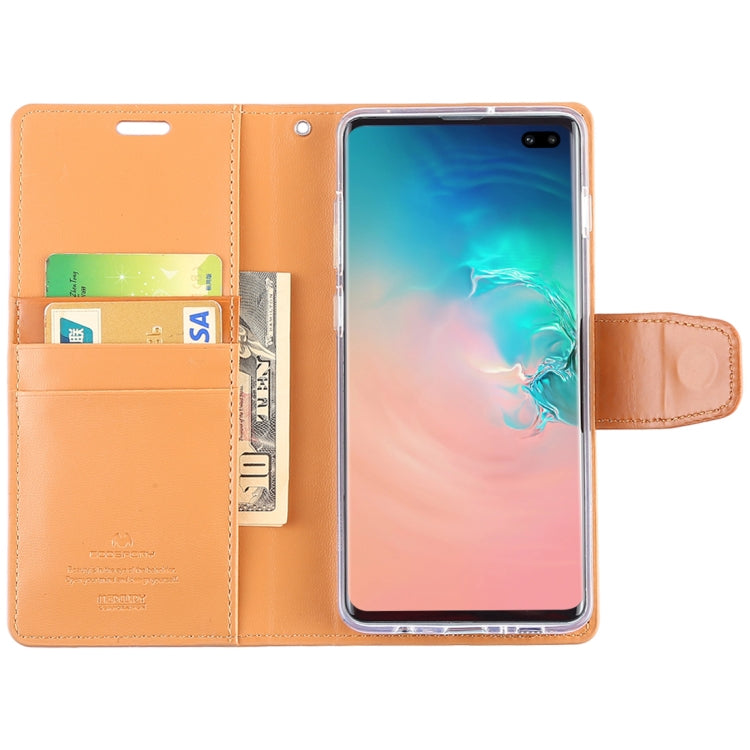 GOOSPERY SONATA DIARY Horizontal Flip Leather Case for Galaxy S10+, with Holder & Card Slots & Wallet