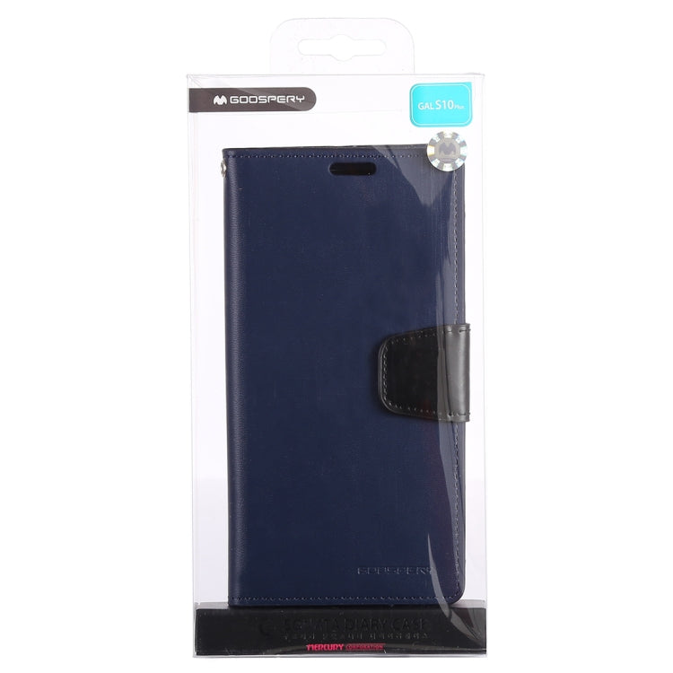 GOOSPERY SONATA DIARY Horizontal Flip Leather Case for Galaxy S10+, with Holder & Card Slots & Wallet