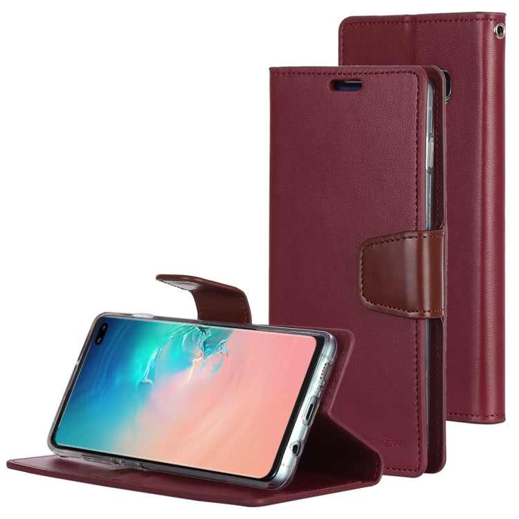 GOOSPERY SONATA DIARY Horizontal Flip Leather Case for Galaxy S10+, with Holder & Card Slots & Wallet