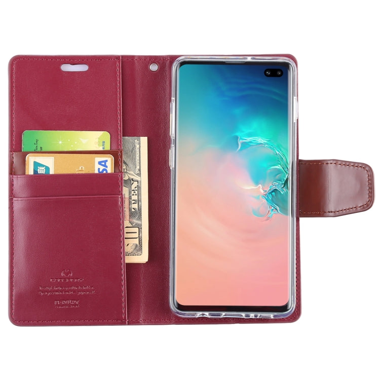 GOOSPERY SONATA DIARY Horizontal Flip Leather Case for Galaxy S10+, with Holder & Card Slots & Wallet