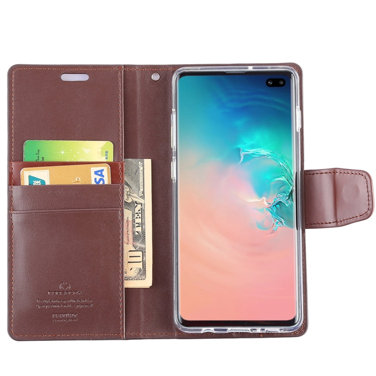 GOOSPERY SONATA DIARY Horizontal Flip Leather Case for Galaxy S10+, with Holder & Card Slots & Wallet