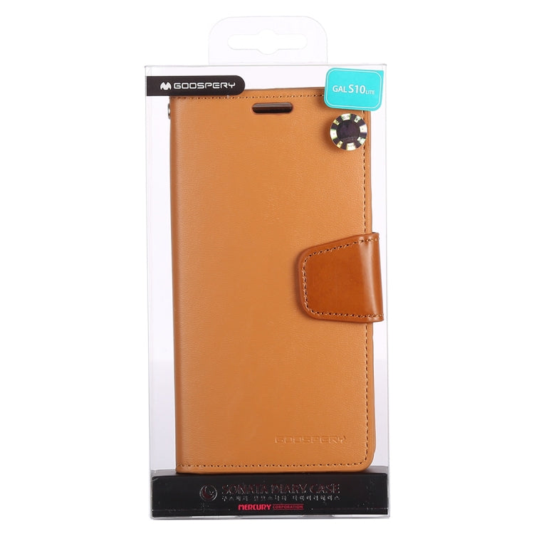 GOOSPERY SONATA DIARY Horizontal Flip Leather Case for Galaxy S10e, with Holder & Card Slots & Wallet