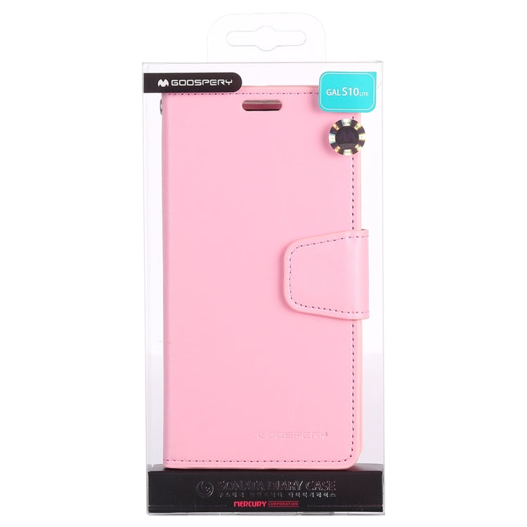 GOOSPERY SONATA DIARY Horizontal Flip Leather Case for Galaxy S10e, with Holder & Card Slots & Wallet