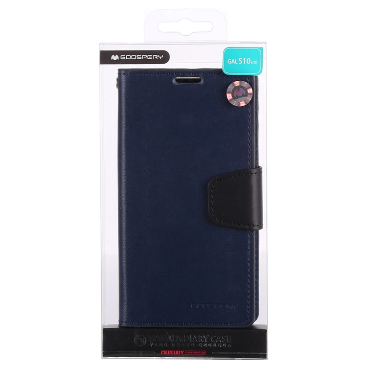 GOOSPERY SONATA DIARY Horizontal Flip Leather Case for Galaxy S10e, with Holder & Card Slots & Wallet
