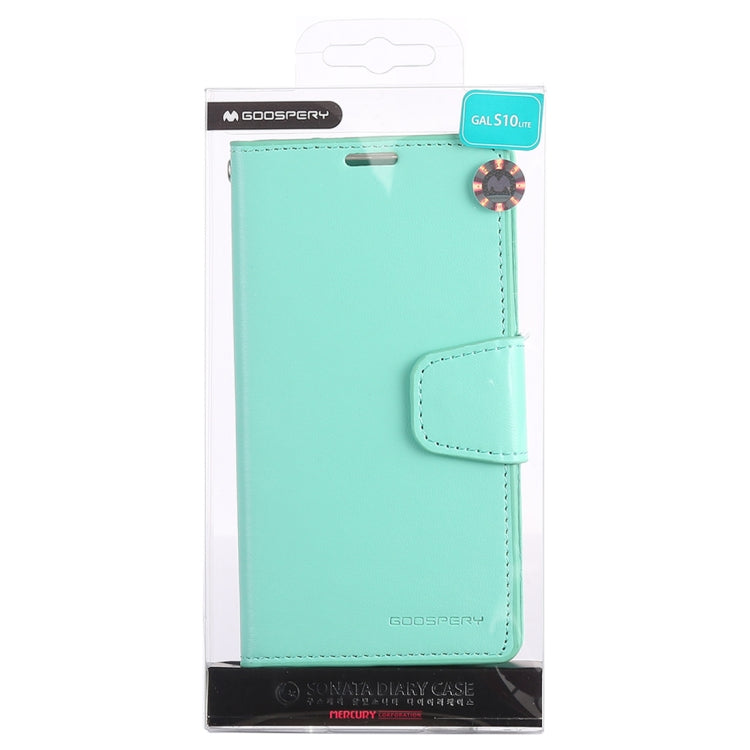 GOOSPERY SONATA DIARY Horizontal Flip Leather Case for Galaxy S10e, with Holder & Card Slots & Wallet