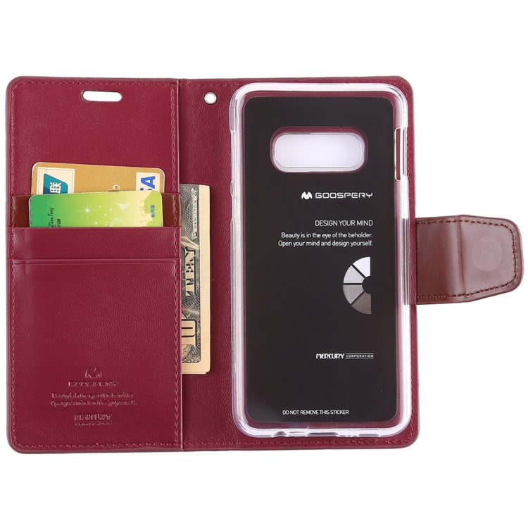GOOSPERY SONATA DIARY Horizontal Flip Leather Case for Galaxy S10e, with Holder & Card Slots & Wallet