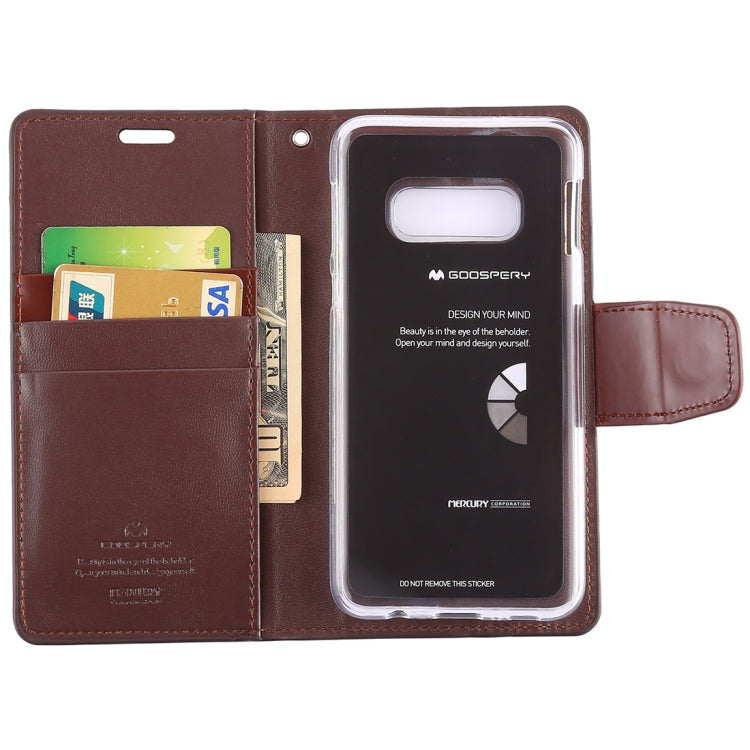 GOOSPERY SONATA DIARY Horizontal Flip Leather Case for Galaxy S10e, with Holder & Card Slots & Wallet