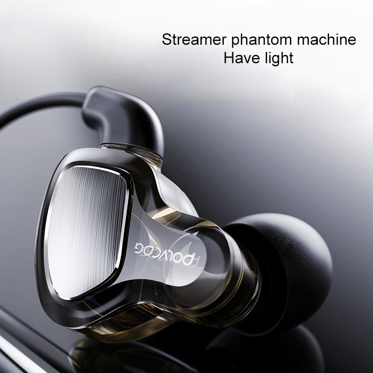 POLVCDG D6T USB-C / Type-C Interface Double Moving Circle In Ear Wired Stereo Earphone for Xiaomi / OPPO / Huawei / Vivo,Tuning Version