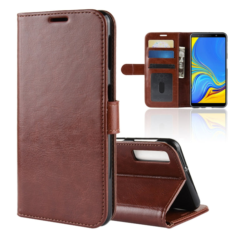 R64 Texture Single Fold Horizontal Flip Leather Case for Galaxy A7 (2018), with Holder & Card Slots & Wallet