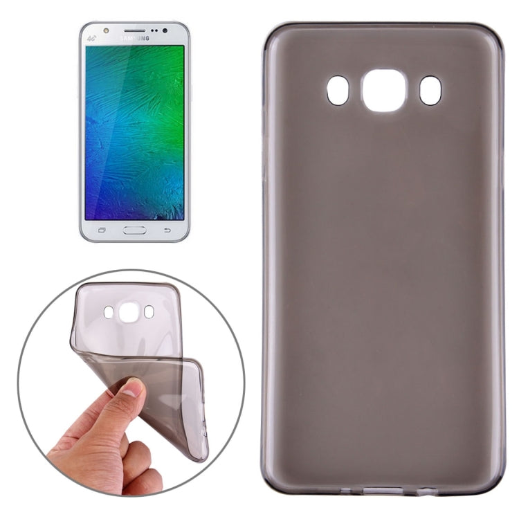 For Galaxy J7 (2016) / J710 0.75mm Ultra-thin Transparent TPU Protective Case(Grey)