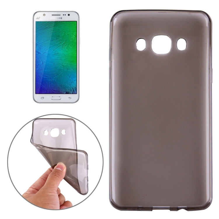 For Galaxy J5 (2016) / J510 0.75mm Ultra-thin Transparent TPU Protective Case(Grey)