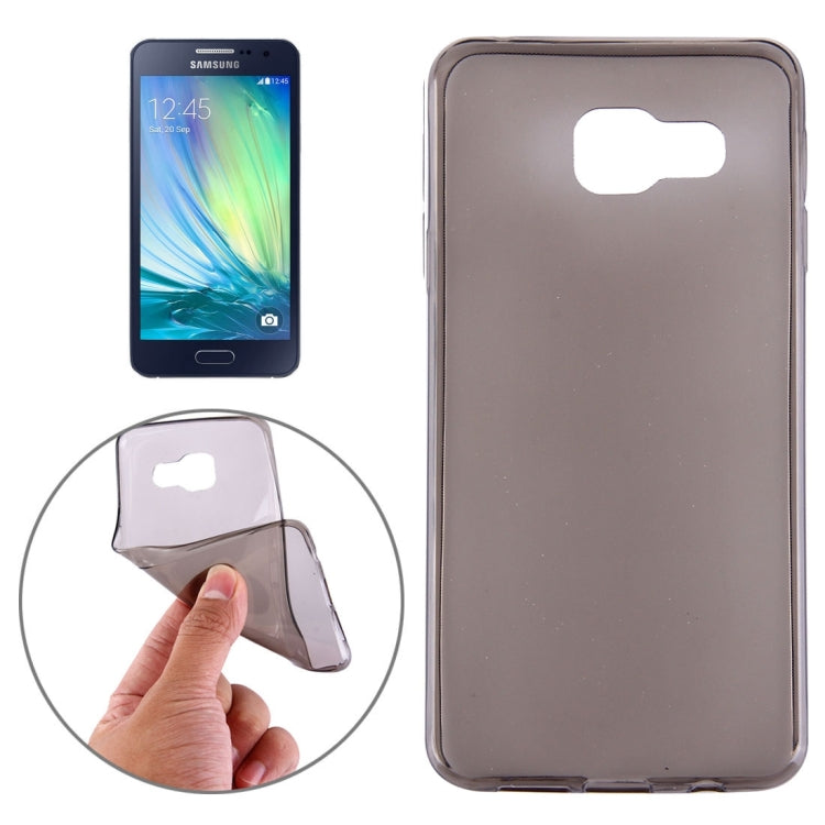 For Galaxy A3 (2016) / A310 0.75mm Ultra-thin Transparent TPU Protective Case(Grey)