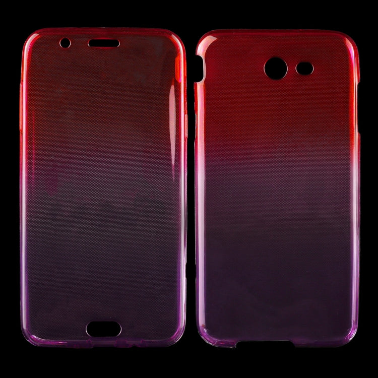 For Galaxy J7 (2017) (US Version) 0.75mm Double-sided Gradient Color Full Coverage TPU Protective Case Back Cover