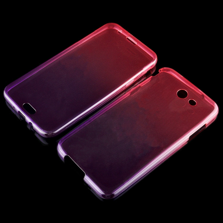 For Galaxy J7 (2017) (US Version) 0.75mm Double-sided Gradient Color Full Coverage TPU Protective Case Back Cover