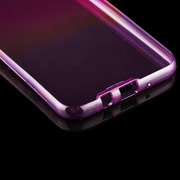 For Galaxy J7 (2017) (US Version) 0.75mm Double-sided Gradient Color Full Coverage TPU Protective Case Back Cover
