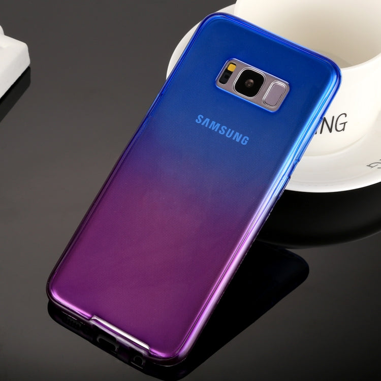 For Galaxy S8 0.75mm Double-sided Gradient Color Full Coverage TPU Protective Case Back Cover