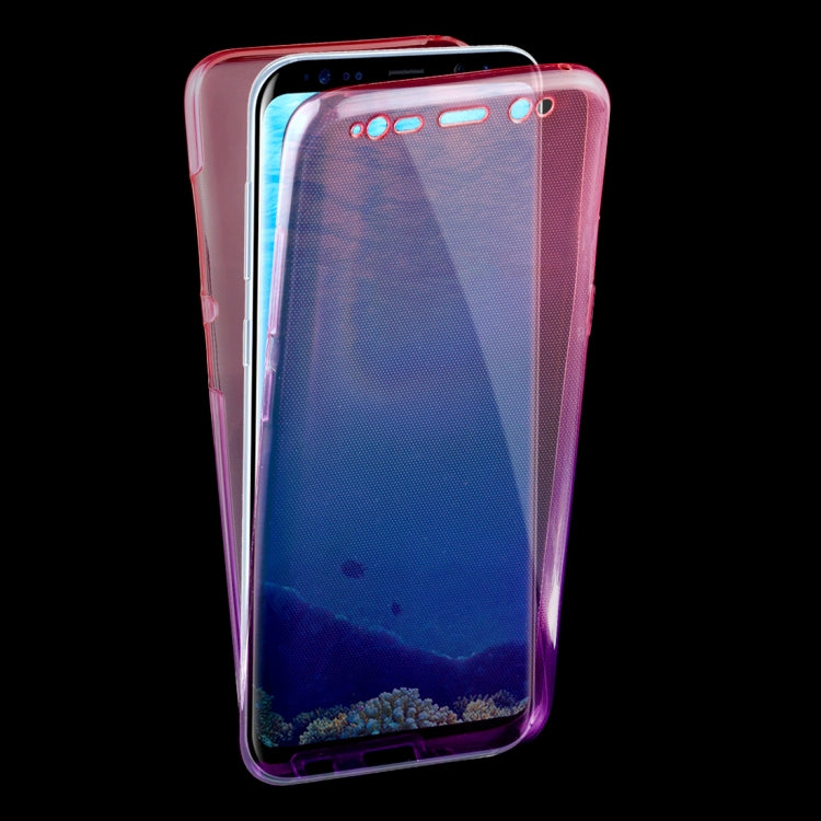 For Galaxy S8 0.75mm Double-sided Gradient Color Full Coverage TPU Protective Case Back Cover