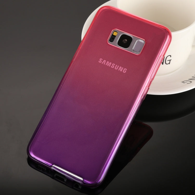 For Galaxy S8 0.75mm Double-sided Gradient Color Full Coverage TPU Protective Case Back Cover
